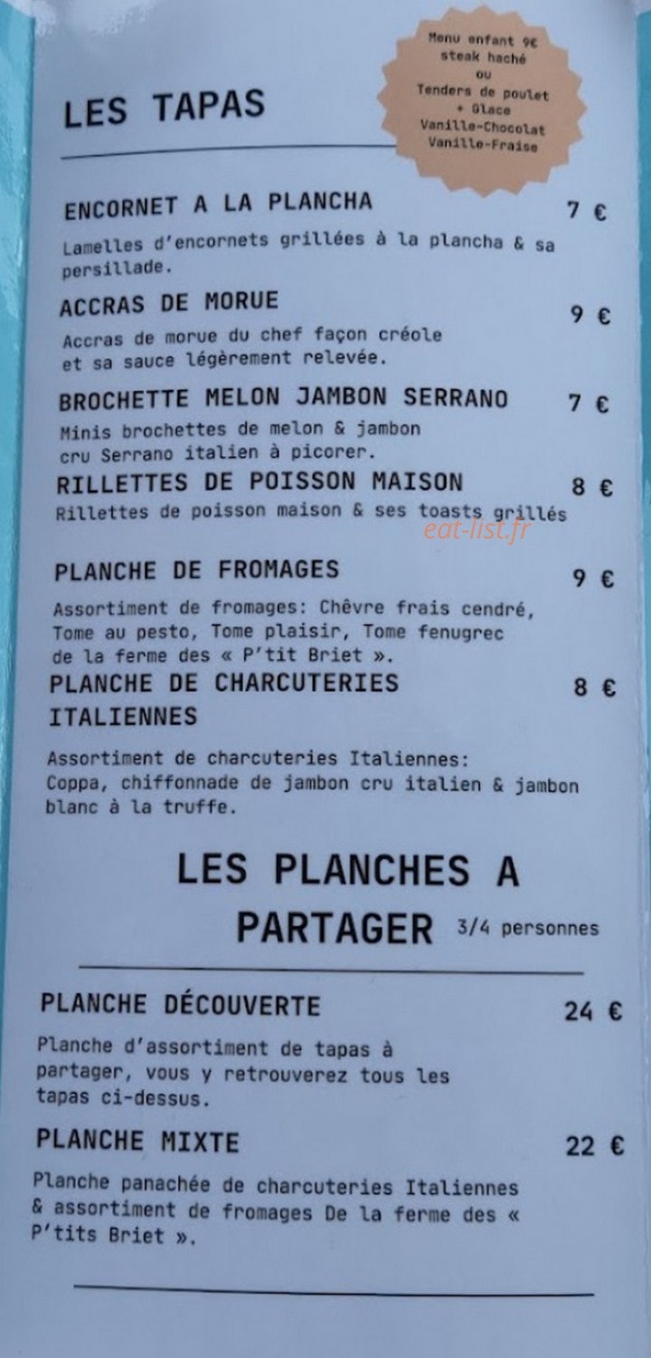 Comme à la Maison — carte page 2