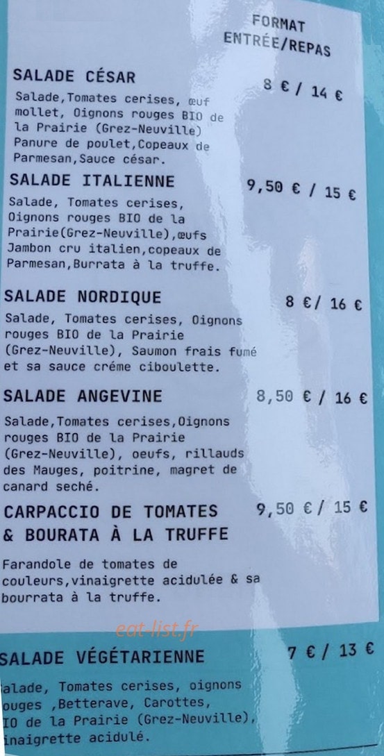 Comme à la Maison — carte page 4