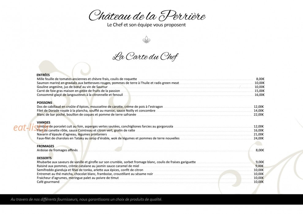 Château de la Perrière — carte page 2