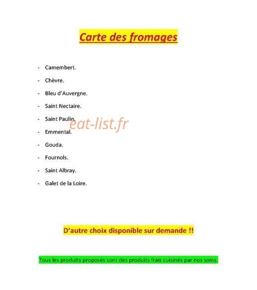 Le Lemon's — carte page 26