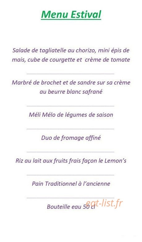 Le Lemon's — carte page 11