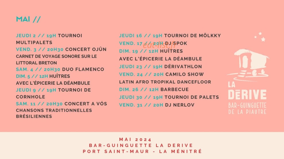 Guinguette La Dérive — carte page 1