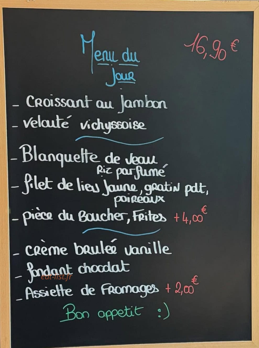 Bistrot 1813 — carte page 1