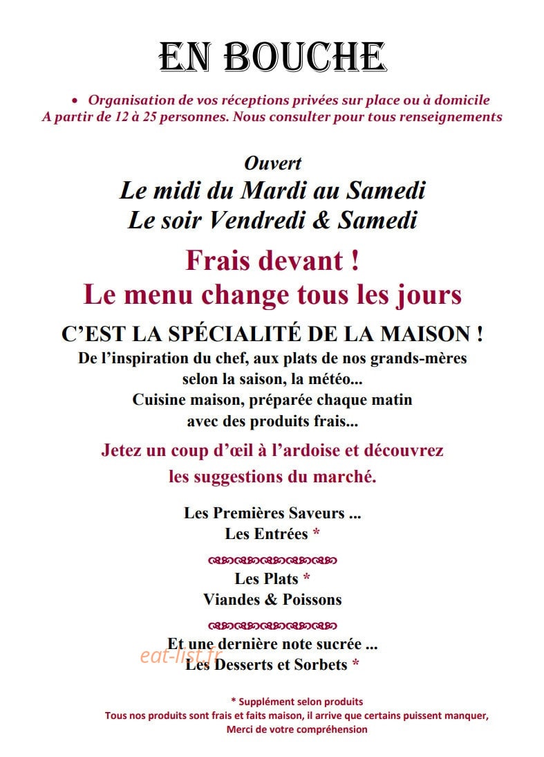En Bouche — carte page 3