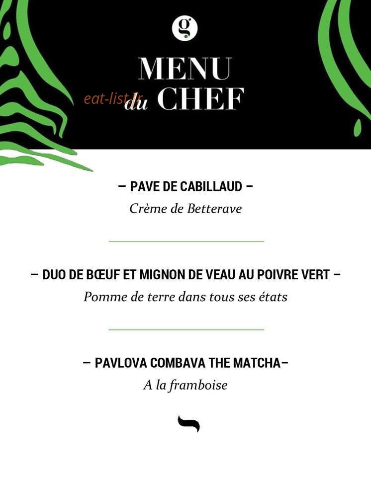 Green Traiteur — carte page 1