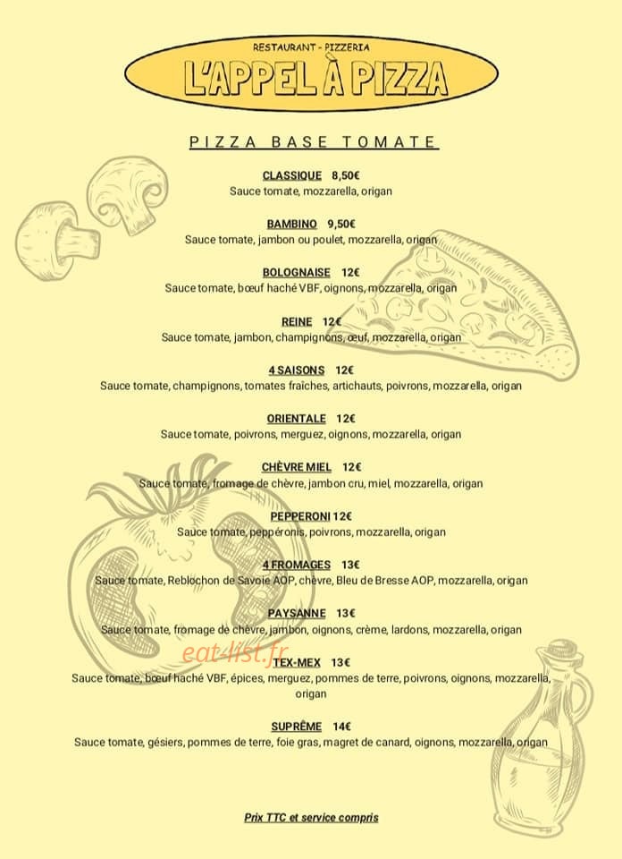 L'appel à pizza — carte page 1