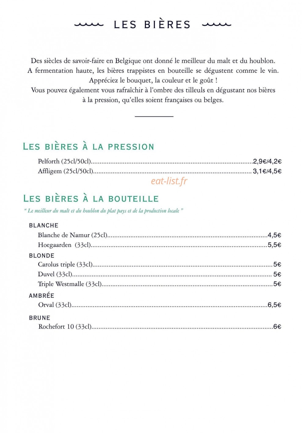 L’Auberge des Isles — carte page 5