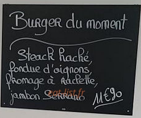 Côté Bistrot — carte page 1