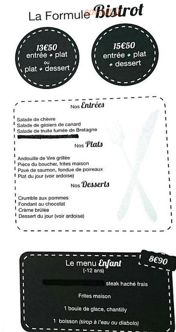 Côté Bistrot — carte page 3