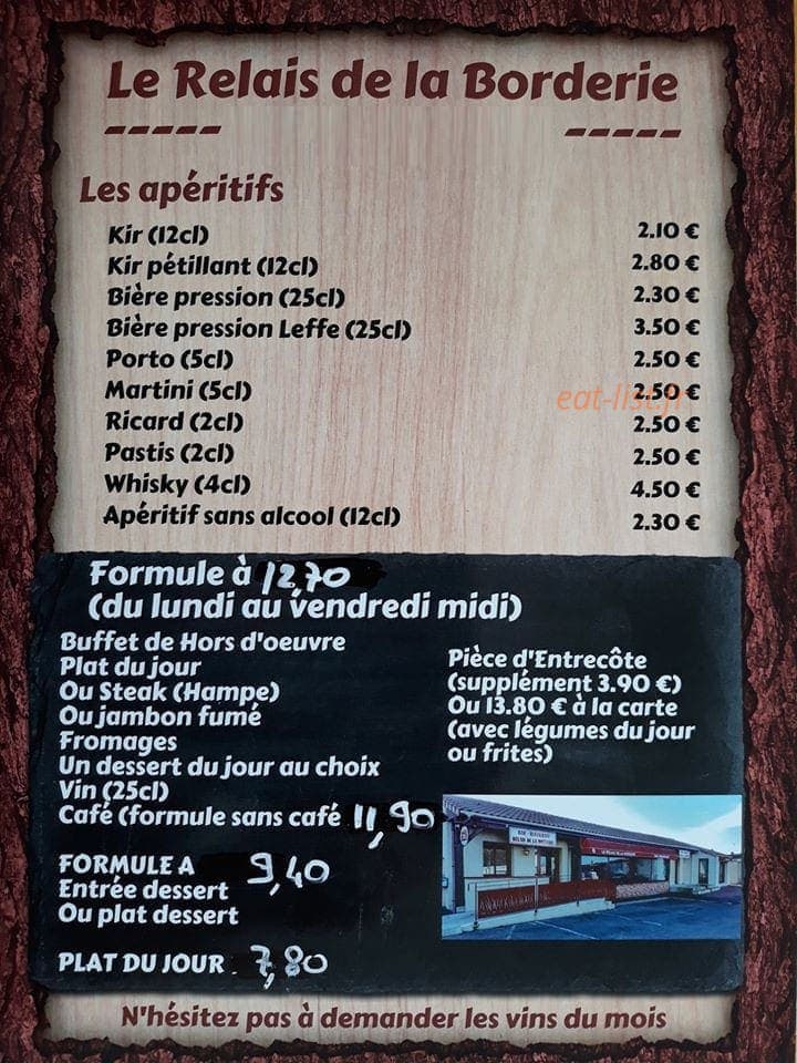 Le relais de la borderie — carte page 1
