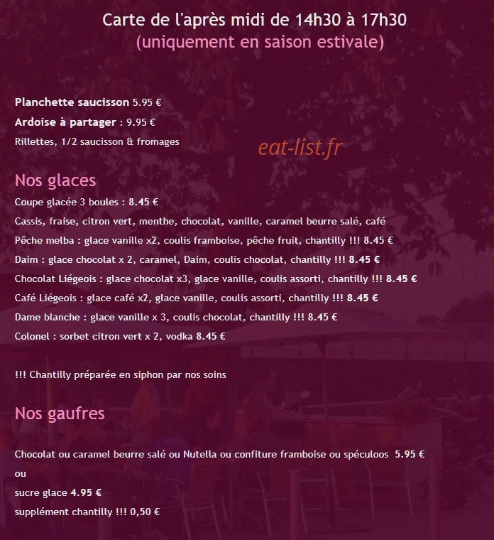 Le Bistrot des Quais — carte page 9
