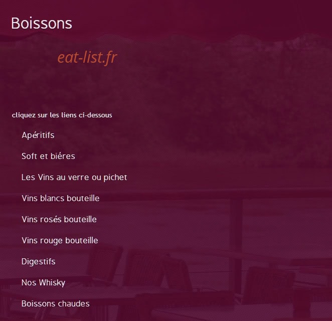 Le Bistrot des Quais — carte page 8