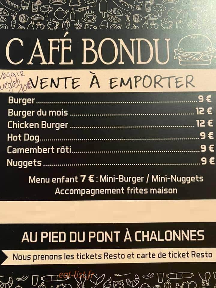 Le Café Bondu — carte page 1