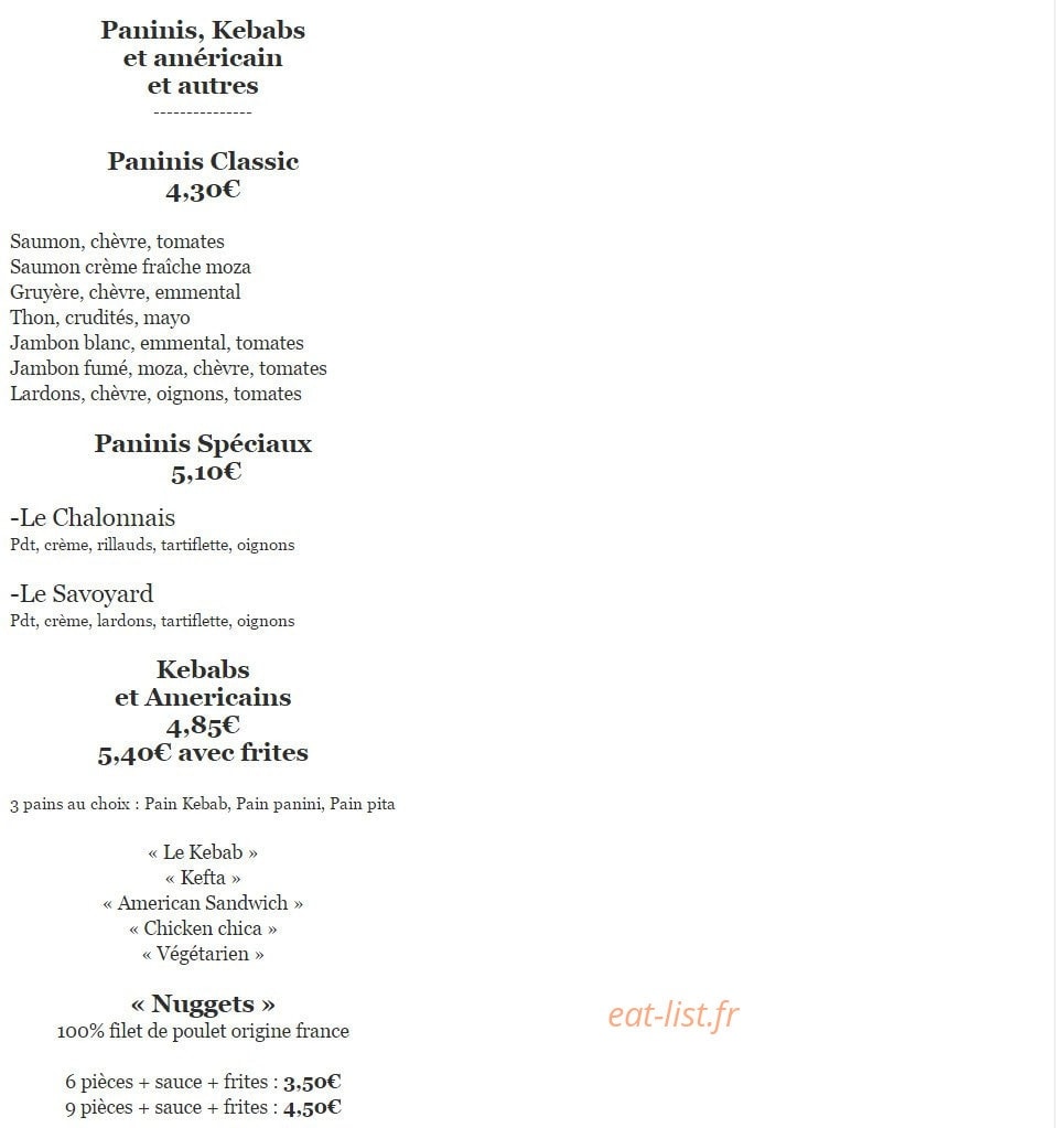Maison du panini — carte page 5