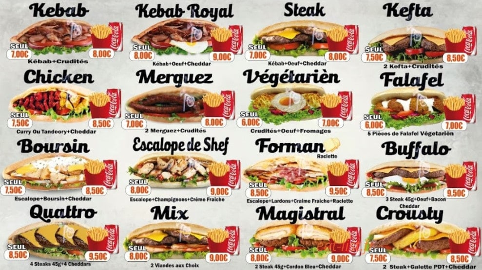Amazing food — carte page 3