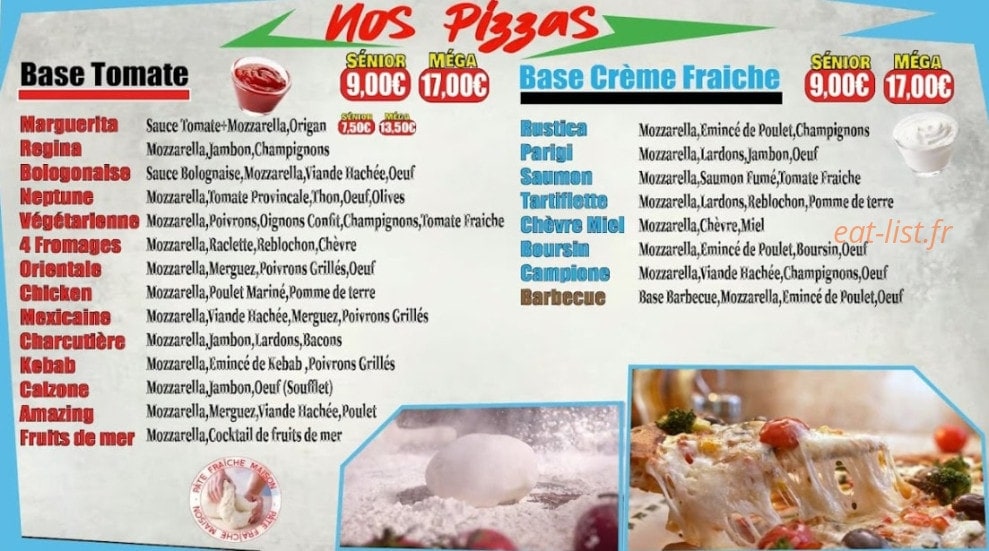 Amazing food — carte page 5