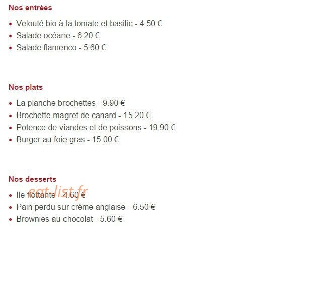 Brochettes & Cie — carte page 2