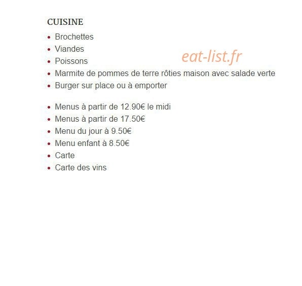 Brochettes & Cie — carte page 1