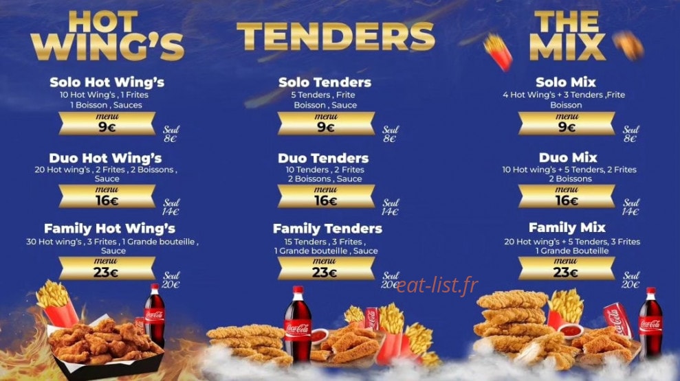 Chicke' N Chips — carte page 1