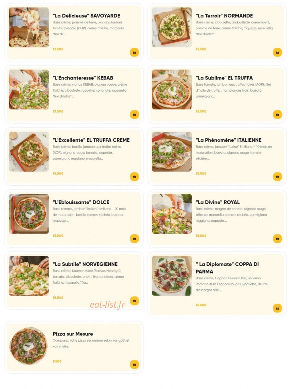 Fine & Za — carte page 2