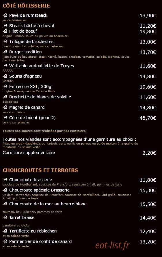 Grand Café — carte page 3