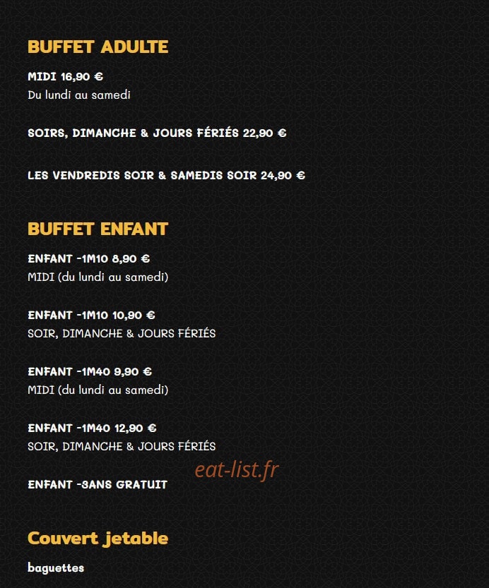 Grill’inn — carte page 1