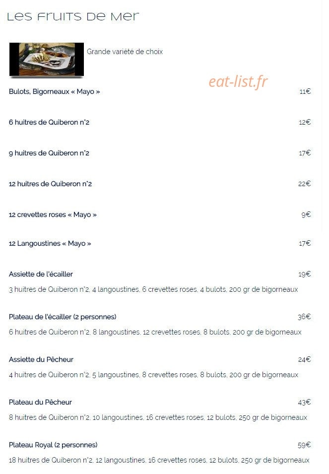L' écailler — carte page 4