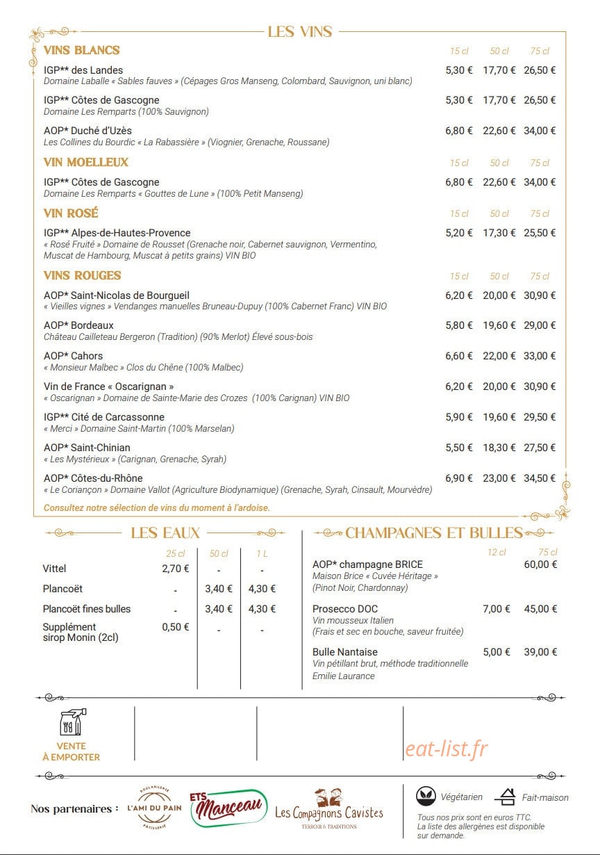 L'Effervescence — carte page 4