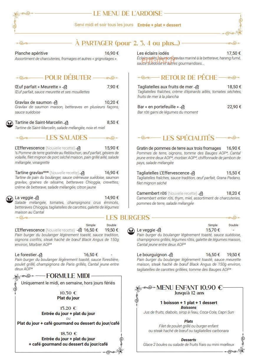 L'Effervescence — carte page 2