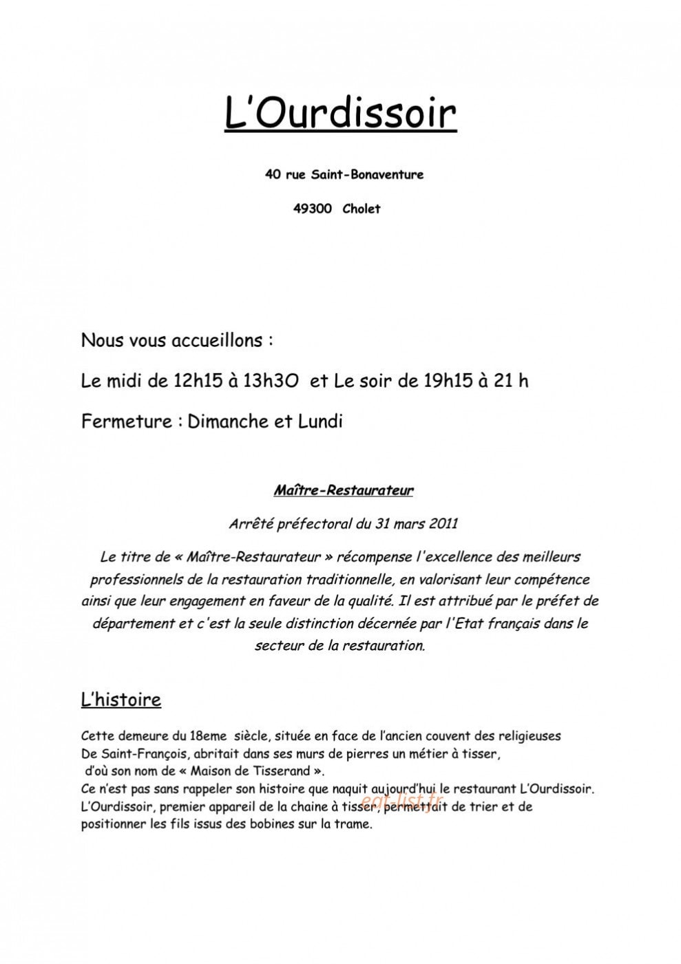 L'ourdissoir — carte page 1