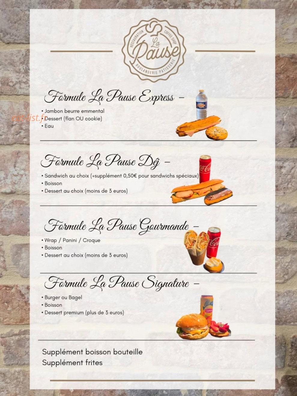La Pause — carte page 1
