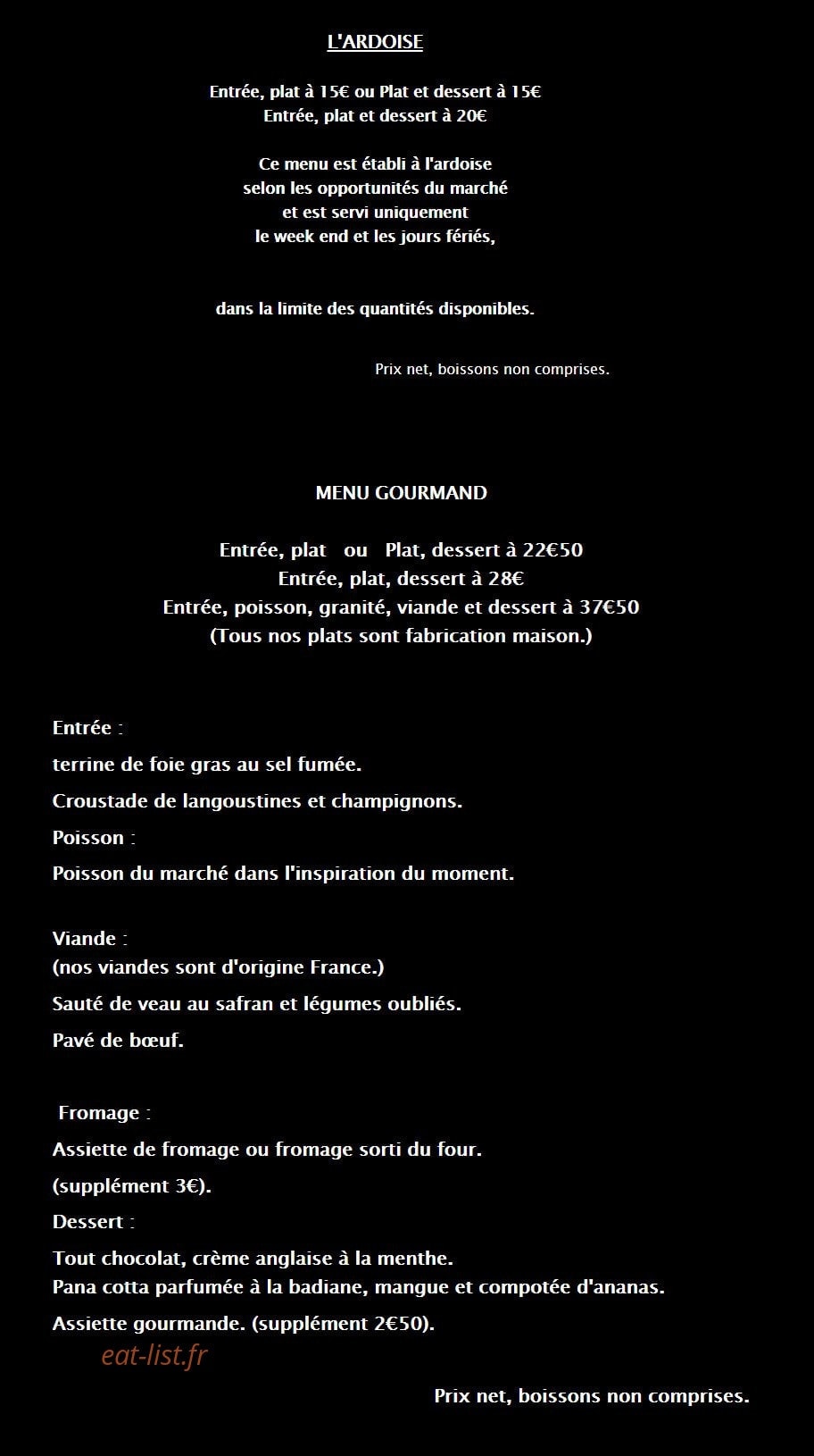 Le Romarin — carte page 2