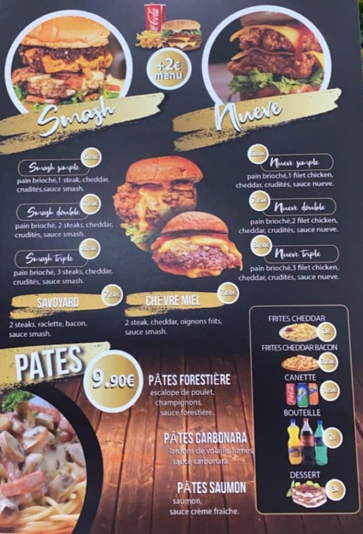 Nueve food — carte page 1