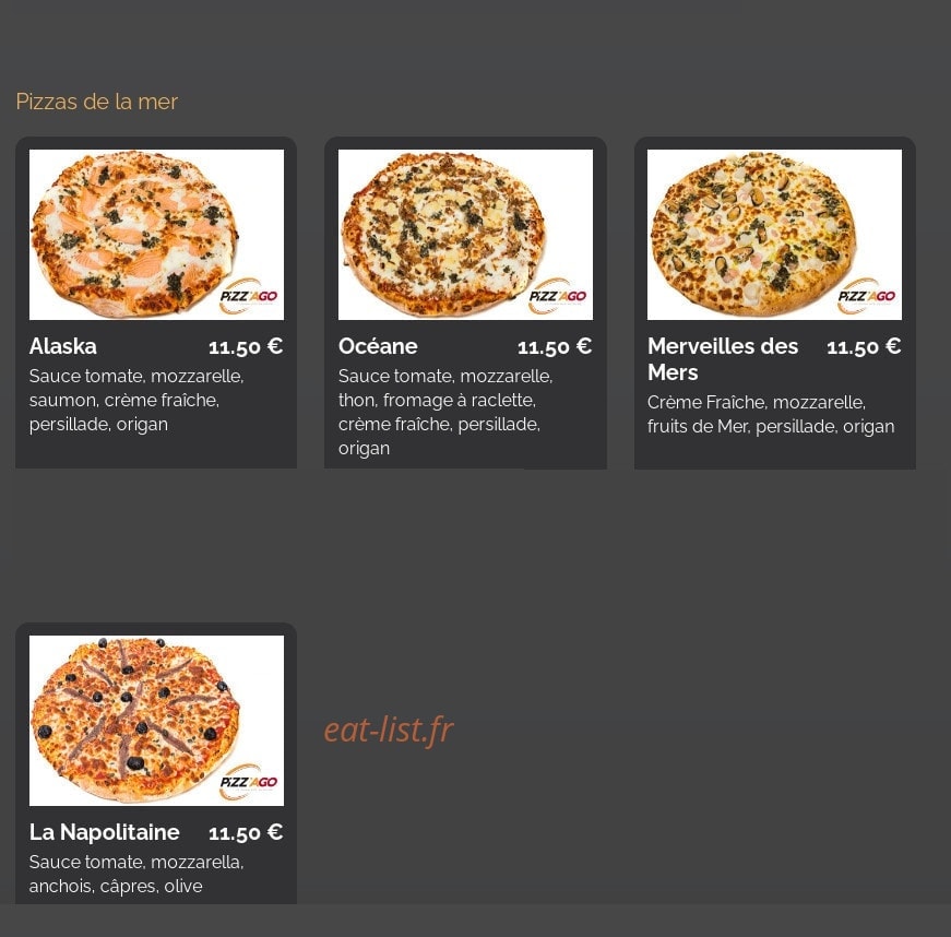 Pizz'Ago — carte page 6