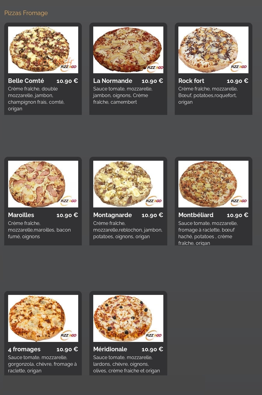 Pizz'Ago — carte page 5
