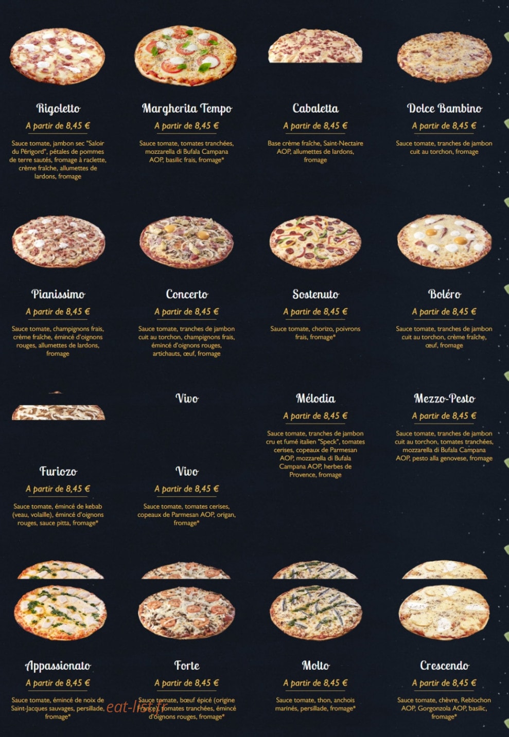 Pizza Tempo — carte page 2