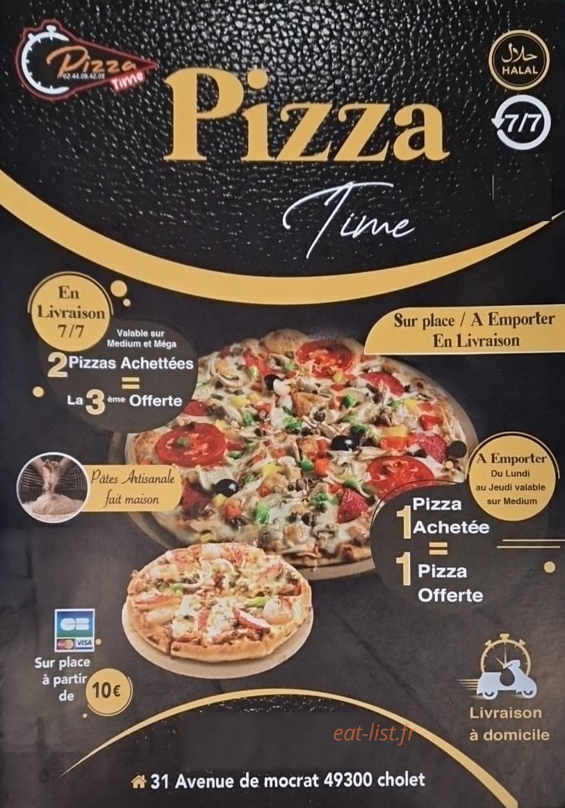 Pizza Time — carte page 1