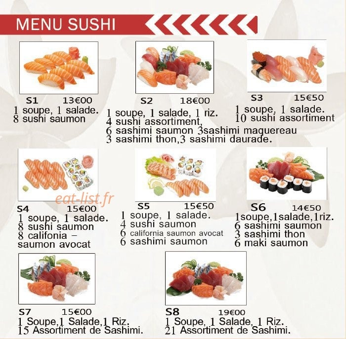 Sushi Hanaki — carte page 6