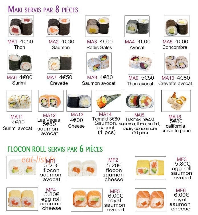 Sushi Hanaki — carte page 16