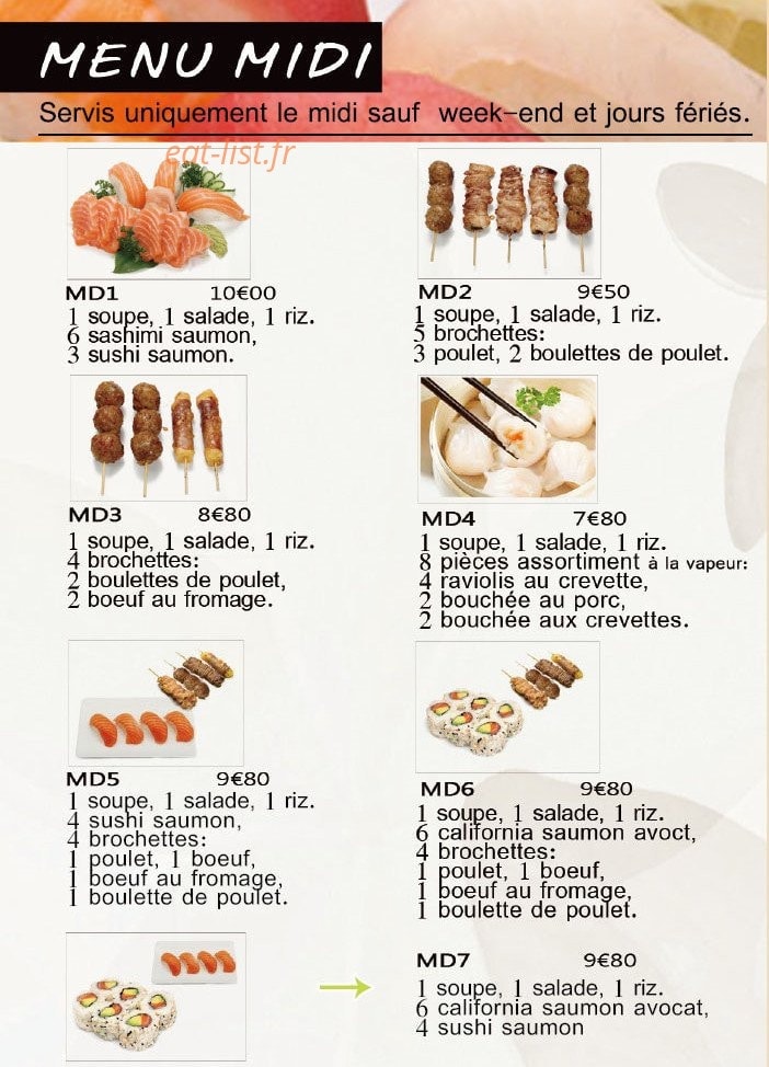 Sushi Hanaki — carte page 4