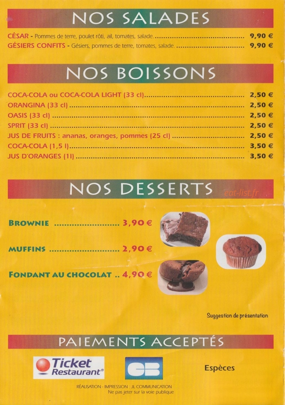 Pizza Dome — carte page 4