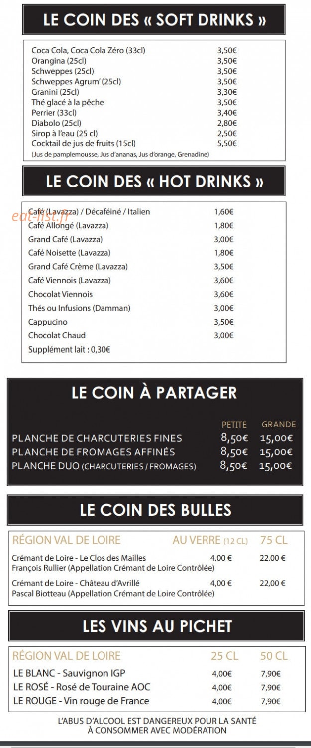 Le Bystrot — carte page 8