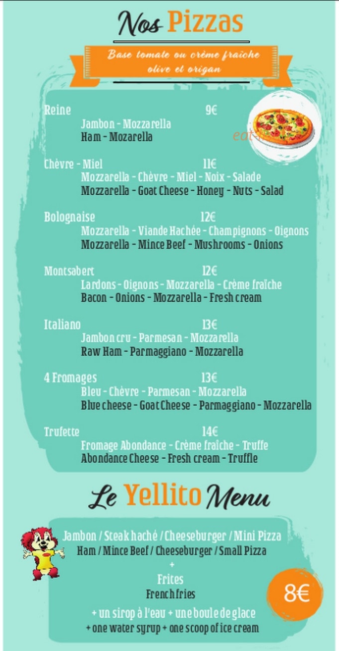 Le Restaurant de Montsabert — carte page 3