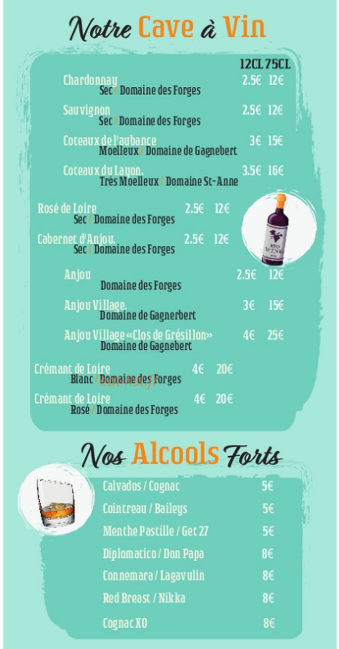 Le Restaurant de Montsabert — carte page 6