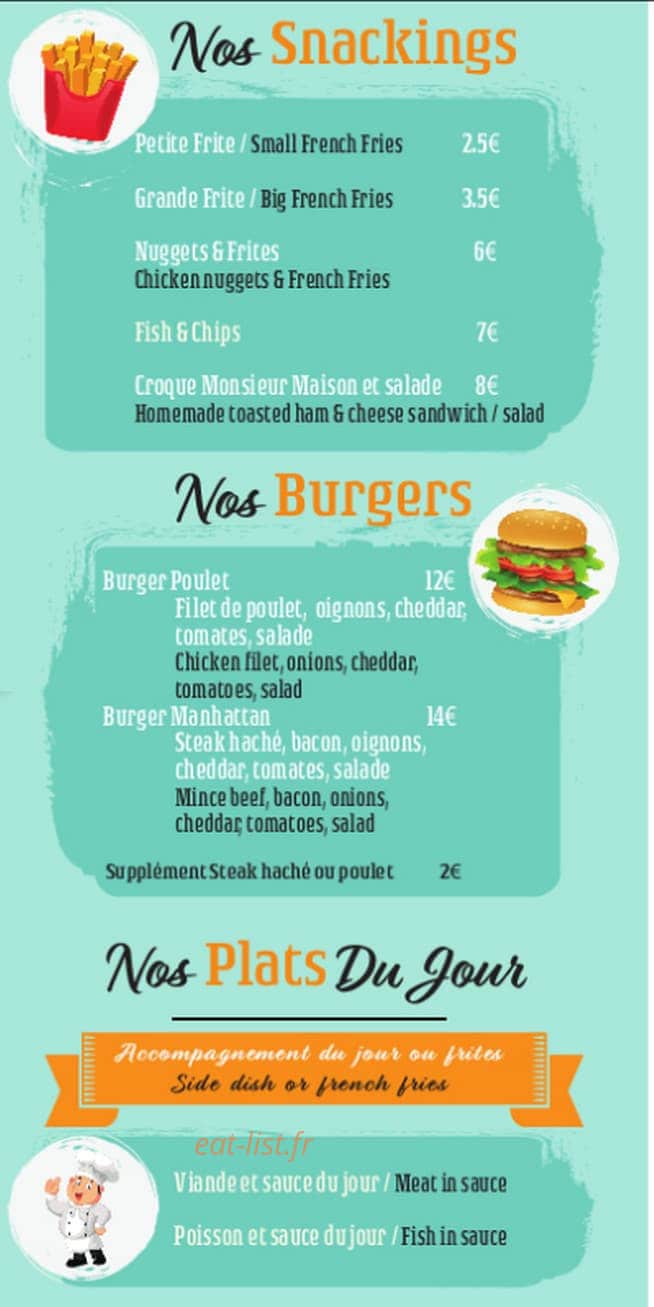 Le Restaurant de Montsabert — carte page 2