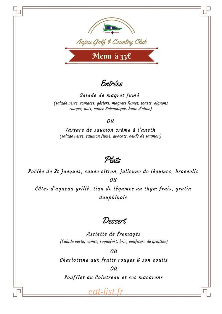 Anjou Golf & Country Club — carte page 4