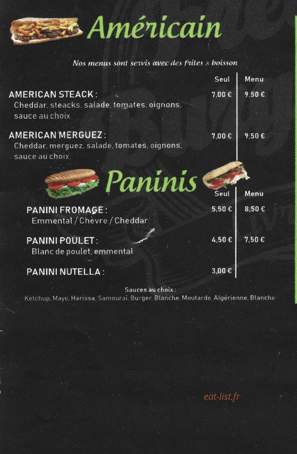 Fresh burger 49 — carte page 2