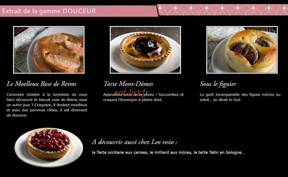 Leo Resto — carte page 4