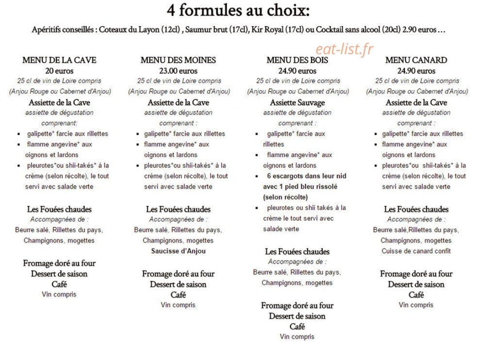 La Cave aux Moines — carte page 1
