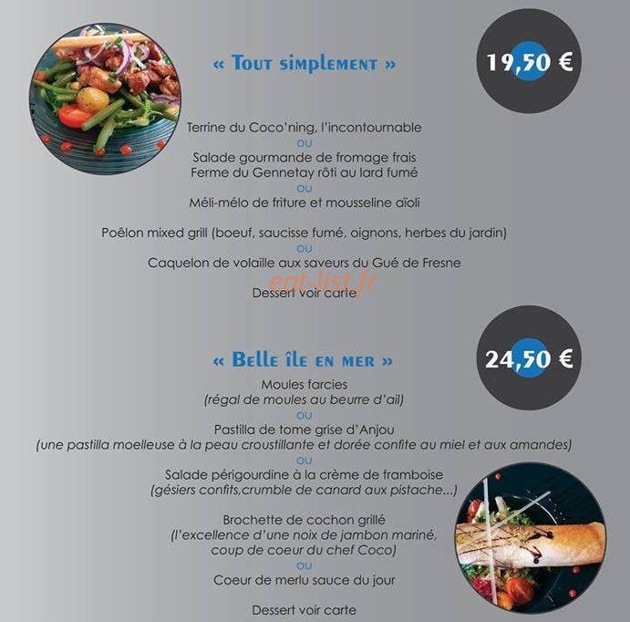 Le Coco'ning — carte page 3